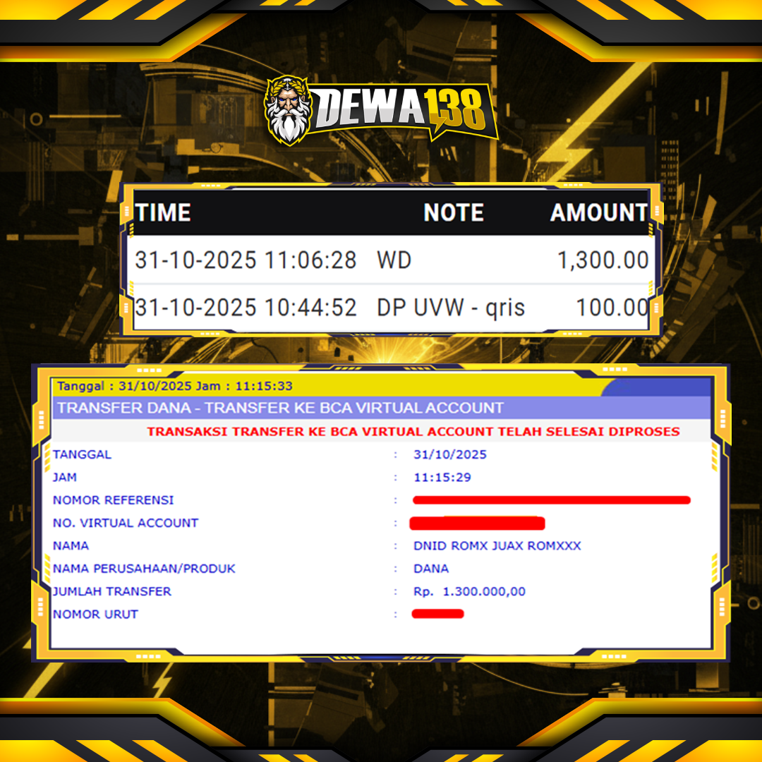 DEWA11: Game Jackpot Khusus New Member Depo 100k Wd 1,3 Juta Malam Ini